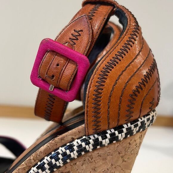 Rupert Sanderson Wedge/Platform Sandals Size 38.5 - Picture 10 of 12